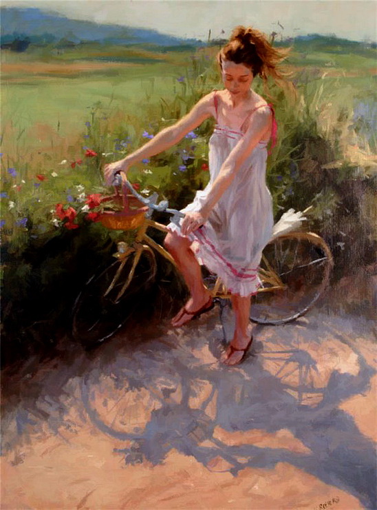 The Paintings Of Vicente Romero Redondo Lovely Women In