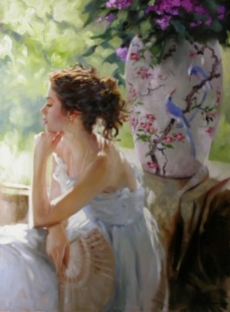 girl in white painting daniel gerhartz
